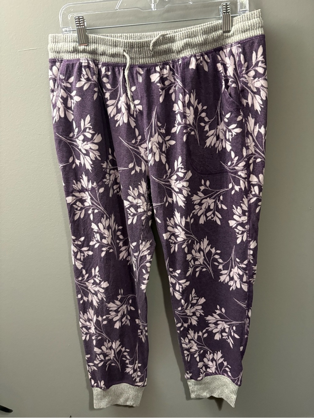Karen Neuburger Live Love Lounge Jogger Pants in Purple and Gray